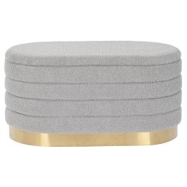 Descalzadora DKD Home Decor Gris Claro Dorado 41 x 40 x 80 cm