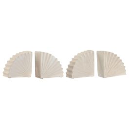 Sujetalibros Scandi DKD Home Decor Beige Blanco 7.5 x 15 x 30 cm Set de 2 Sujetalibros Scandi DKD Home Decor Beige Blanco 7.5 x 15 x 30 cm Set de 2