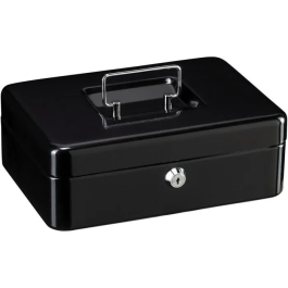 Burg Wachter Money 5025 Black Caja para Monedas con Apertura con Llave, Acero Negro