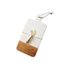 DKD Home Decor Tabla de Cortar Cocina Urban de Mármol y Madera de Acacia Blanco Natural 38x23x2 cm - Set de 2 Precio: 12.79000008. SKU: B1D9T7PQFG