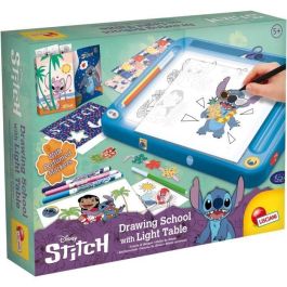 Lisciani Giochi LIS1737444065609 Kit de Dibujo Stitch - Mesa de Luz con Modelos y Marcadores