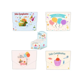 Arguval Billetero de Felicitación Cierre Cumpleaños en Plata - Diseños Surtidos 11x8,5 cm Precio: 32.49999984. SKU: B1E429AF39