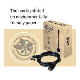 Club3D Cable Adaptador DVI Dual Link a HDMI 1.4 Macho 2m (6.56ft) 4K 30Hz 3840x2160p Bidireccional Plug and Play Negro