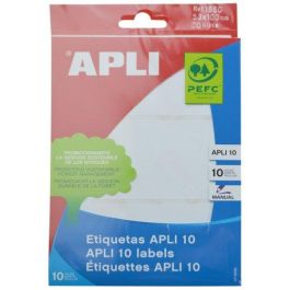 Apli Etiquetas Adhesivas Blancas 53x100 mm, Escritura Manual, Pack 10 Hojas (30 Etiquetas), Adhesivo Permanente Precio: 1.49999949. SKU: B1FKLXEPNQ