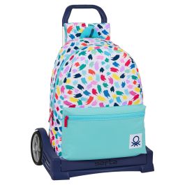 Mochila Escolar con Ruedas Benetton Painting Multicolor Mochila Escolar con Ruedas Benetton Painting Multicolor