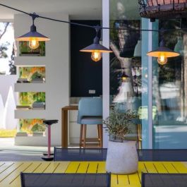 Lumisky LUM3666162002633 Guirnalda de Luz Solar Exterior VINTY LIGHT SOLAR 6m 10 Bombillas Filamento LED Blanco Cálido