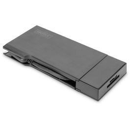 Digitus Docking Station Travel USB 3.0/3.2, HDMI/VGA, Lector SD/MicroSD, Ethernet, 4K, Color Negro
