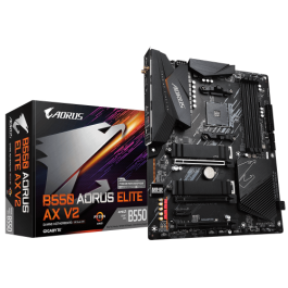 GIGABYTE B550 AORUS ELITE AX V2 Placa base ATX AMD B550 DDR4 WiFi 6E LAN 2.5GbE USB 3.2 Gen 2 para AMD Ryzen 5000 Series