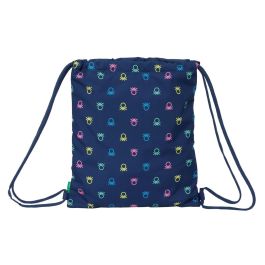 Bolsa Mochila con Cuerdas Benetton Cool Azul marino 35 x 40 x 1 cm