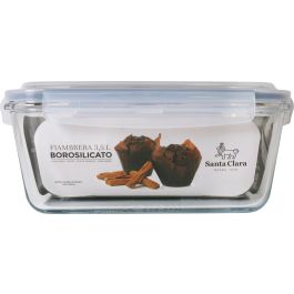Santa Clara Fiambrera Rectangular con Tapa Hermética 26 x 22 cm (3 Unidades)