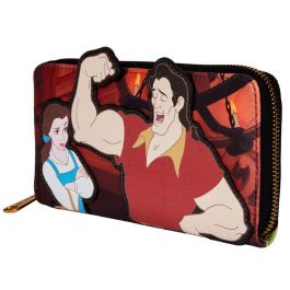 Loungefly Cartera Billetera Villanos Escena Gaston La Bella y la Bestia Disney