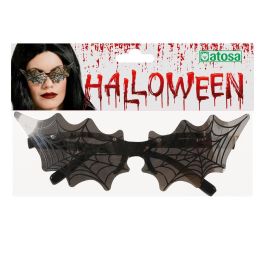 Gafas en forma de telaraña en tonos metálicos para Halloween y fiestas temáticas