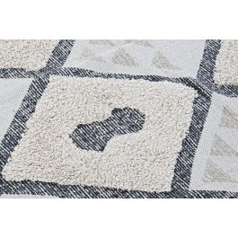 DKD Home Decor Alfombra Moderno Beige 230 x 160 cm Algodon Polyester Rombos