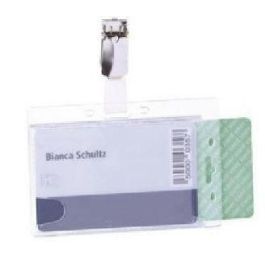 Durable <ul><li>Namensschild Doppelbox mit Clip für 2 Betriebs-/Sicherheitseinrichtung</li><li>Befestigungstechnik: drehbare Clipbefestigung</li><li>Farbe des Rahmens: transparent</li><li>Beschriftungsschild auswechselbar</li><li>Daumenstanzung für schnel Precio: 730.49999968. SKU: S8426414