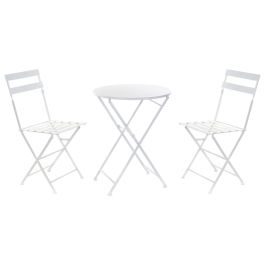 Mesa Terraza Y Jardin DKD Home Decor Blanco 60 x 71 x 60 cm Set de 3