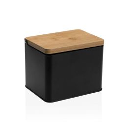 Salero con Tapa Versa Negro Metal Bambú 11 x 11 x 14 cm Precio: 7.49999987. SKU: B1JSMTZNZD