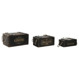 Caja Tradicional DKD Home Decor Negro 24 x 20 x 38 cm Set de 3 Precio: 44.89000054. SKU: B1D75S2XL2