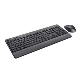 Trust 24531 Teclado y Ratón Trezo Comfort Inalámbricos, Silenciosos, Reposamuñecas, 85% Reciclado para PC/Mac/Chrome OS