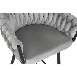 Taburete Home ESPRIT Negro Gris Metal 58 x 53 x 101 cm Taburete Home ESPRIT Negro Gris Metal 58 x 53 x 101 cm