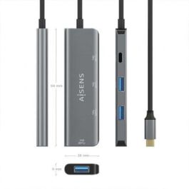 Hub USB Tipo-C Aisens A109-0764/ 3xUSB/ 1xUSB Tipo-C/ Gris Hub USB Tipo-C Aisens A109-0764/ 3xUSB/ 1xUSB Tipo-C/ Gris