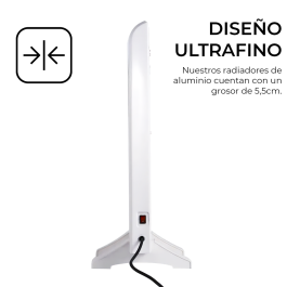 Yoevu Radiador Eléctrico de Aluminio 900W Bajo Consumo para Hogar y Oficina