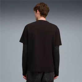 Camiseta de Manga Corta Hombre Puma Maximal Metallic Relaxed Tee Negro 9-10 Años