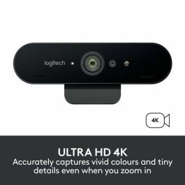 Logitech 960-001194 Webcam Brio Stream 4K HD Enfoque Automático HDR Micrófonos Cancelación Ruido Windows Hello