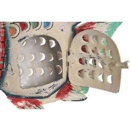 DKD Home Decor Decoracion Mediterraneo Blanco Multicolor Metal 8 x 21 x 27 cm (4 Unidades)