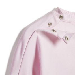 Conjunto Deportivo para Bebé Adidas 3 Bandas French Terry Jogger Rosa 4