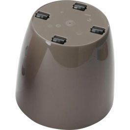 Garden Id Maceta 01602607 Brillante Taupe con Ruedas 30x27 cm Aspecto Cerámico Impermeable Fácil de Mover