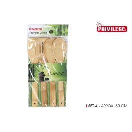 Set de 4 Palas de Bambú 30 cm - Privilege (18 Cajas) Precio: 42.50000007. SKU: B14G24CLER