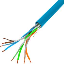 Lanberg Cable de Red UTP 305M Bobina 100Mb/s, Conductor Cobre CCA, Color Azul