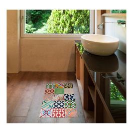 Croma Collection Alfombra vinílica mosaico 45x75 cm, antideslizante, PVC, para interior/exterior