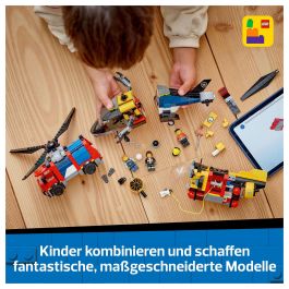 LEGO 60462 Helicóptero, Cami3n Bomberos Y Submarino