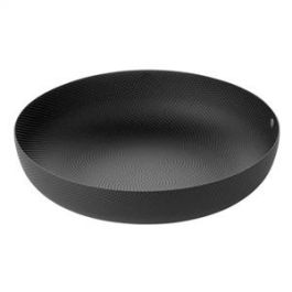 Alessi JM17/21 BT Cesto Redondo Acero y Resina Negro 21cm