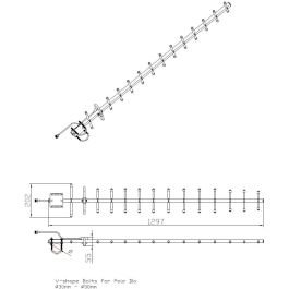 ALLNET ANT-868-14dbi-Yagi Antena Yagi 868MHz 14dBi (N-Female) para LoRA, HELIUM, IoT