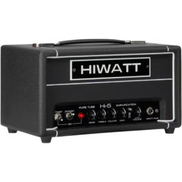 Hiwatt Hi-5 Cabezal Amplificador Guitarra de Válvulas 5W, Bucle de Efectos, Salida Auriculares, EQ 2 Bandas, Negro