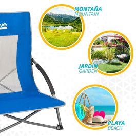 Silla de Playa Aktive Azul 50 x 67 x 51 cm (4 Unidades)