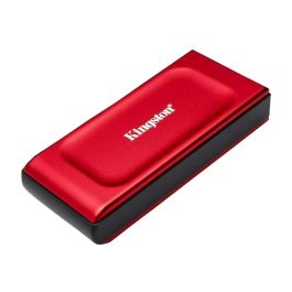 Kingston Disco Duro Externo SSD Portátil de 1 TB, USB-C 3.2 Gen 2, hasta 1050 MB/s Lectura, 1000 MB/s Escritura, Rojo