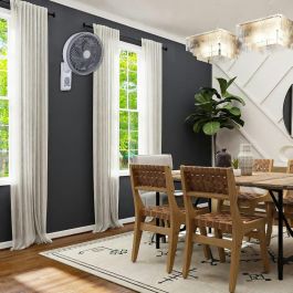 Daewoo Ventilador de Pared 10 Pulgadas 25 cm, 80W Alta Velocidad con Mando a Distancia