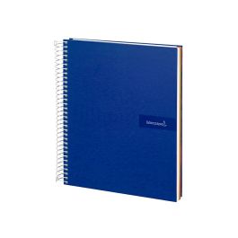 Cuaderno Espiral Liderpapel A5 Micro Crafty Tapa Forrada 120H 90 gr Cuadro 5 mm 5 Bandas6 Taladros Color Azul