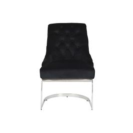DKD Home Decor Silla Moderno Negro Plateado 58 x 93 x 60 cm