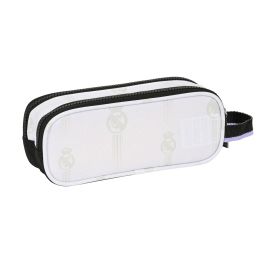 Portatodo Doble Real Madrid C.F. Negro Blanco (21 x 8 x 6 cm)