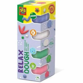 SES CREATIVE Plastilina AAAAR50269 Siéntete bien Relájate (4x90gr) Vegana Lavable Flexible