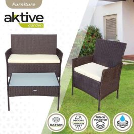Conjunto de sofá(104x58x84 cm) + 2 sillones (57,5x58x84 cm) + mesa (71x41x39 cm) aktive Conjunto de sofá(104x58x84 cm) + 2 sillones (57,5x58x84 cm) + mesa (71x41x39 cm) aktive