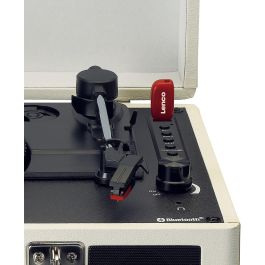 Lenco TT-115 Tocadiscos Portátil Bluetooth con Altavoces Estéreo Integrados, Diseño Vintage Creme