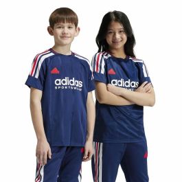 Camiseta de Manga Corta Unisex Adidas Tiro Nations Pack Azul