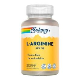 SOLARAY L-Arginina 500 mg, 100 cápsulas vegetales, apto veganos, de fermentación microbiológica Precio: 22.4999995. SKU: B19YHFKGF9