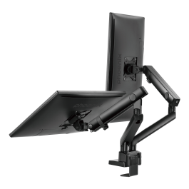 Phoenix technologies Mstand2 Brazo Articulado Doble Monitor Negro Mate VESA 75x75 100x100 Giratorio 360 Grados USB