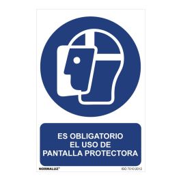 Normaluz Cartel "Es obligatorio el uso de pantalla protectora" PVC 0,7mm 30x40cm